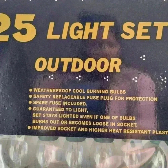 Never Used, Open Box Christmas 25 Light Set Outdoor/ Tested Not Longer in Stores - Picture 6 of 6